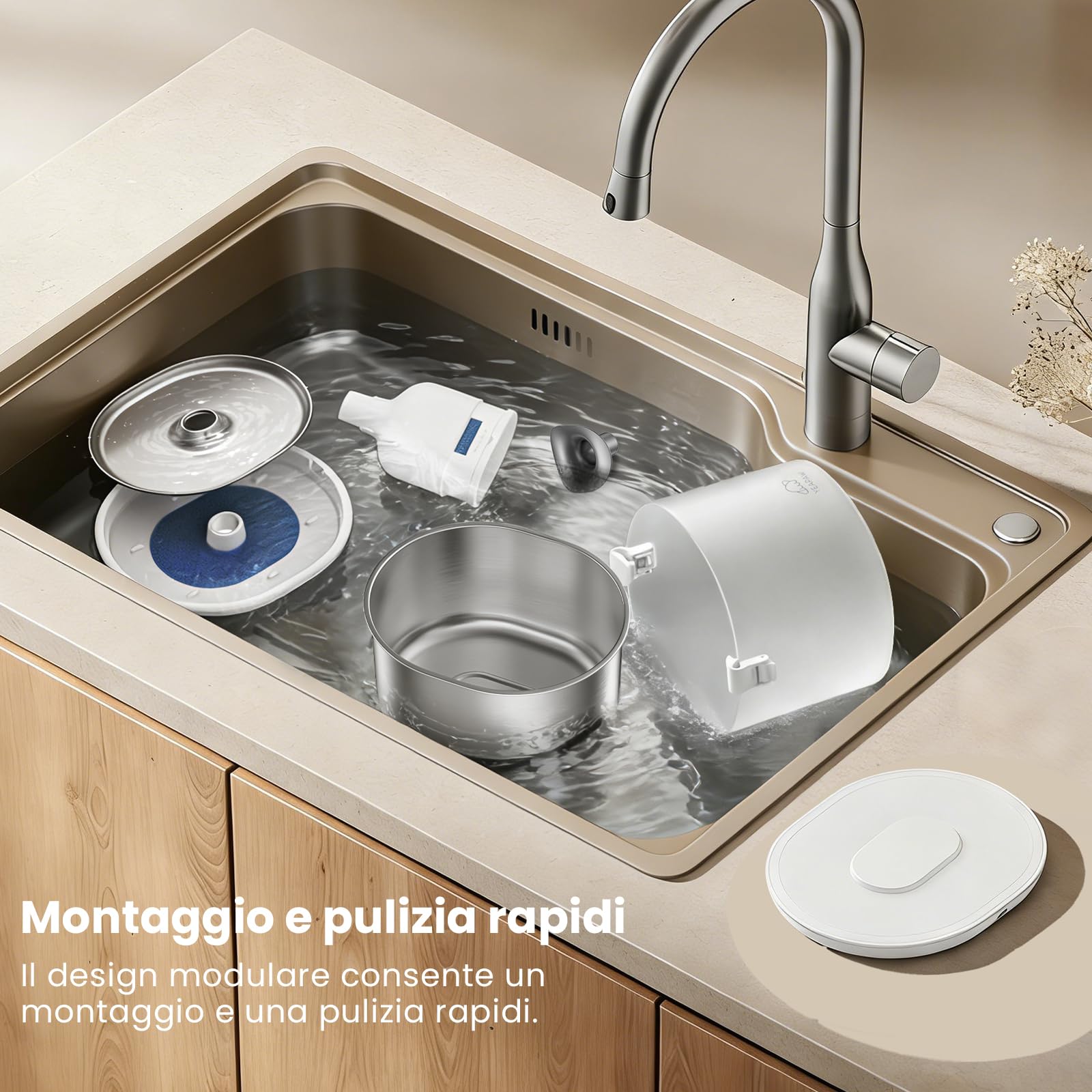 Fontaine à eau pour chat sans pompe Bac et bol en acier inoxydable Fontaine d'eau sans Fil pour animaux 2,5 L, Distributeur intérieur pour chats, Facile à nettoyer, Sans BPA, Bianc
