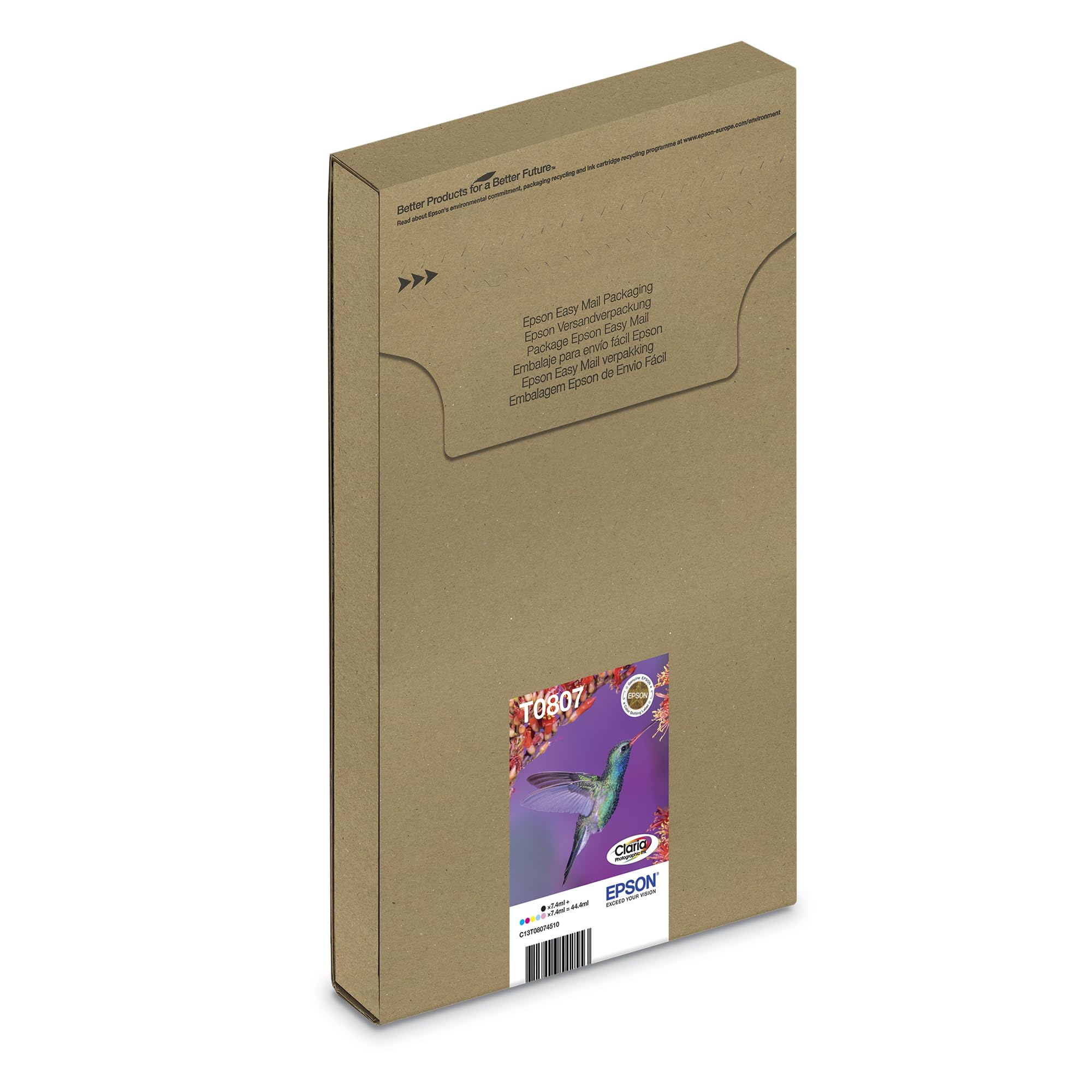 Epson T0807 Hummingbird Genuine Multipack, 6-colours Claria Photo HD Ink Cartridges