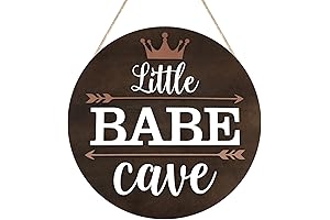 Wooden 3D Little Babe Cave Sign for Toddler Kids