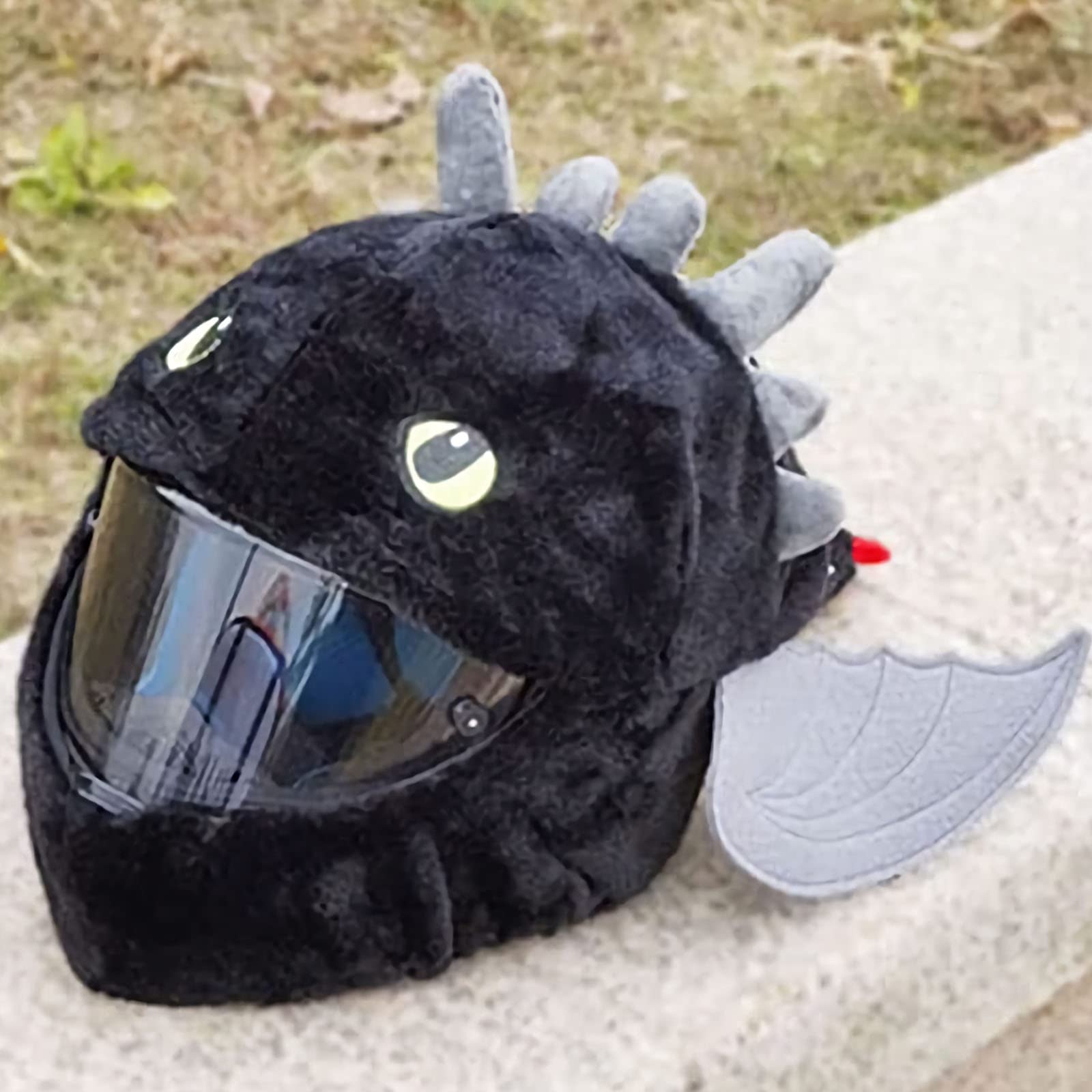 animal motorcycle helmet cover uk Motorcycle Helmet Covers Plush Animal Helmet Covers Motorbike Helmet Hat  Cover for Outdoor Fun Riding Gear and Gifts,Black,One Size : Amazon.co.uk:  Automotive