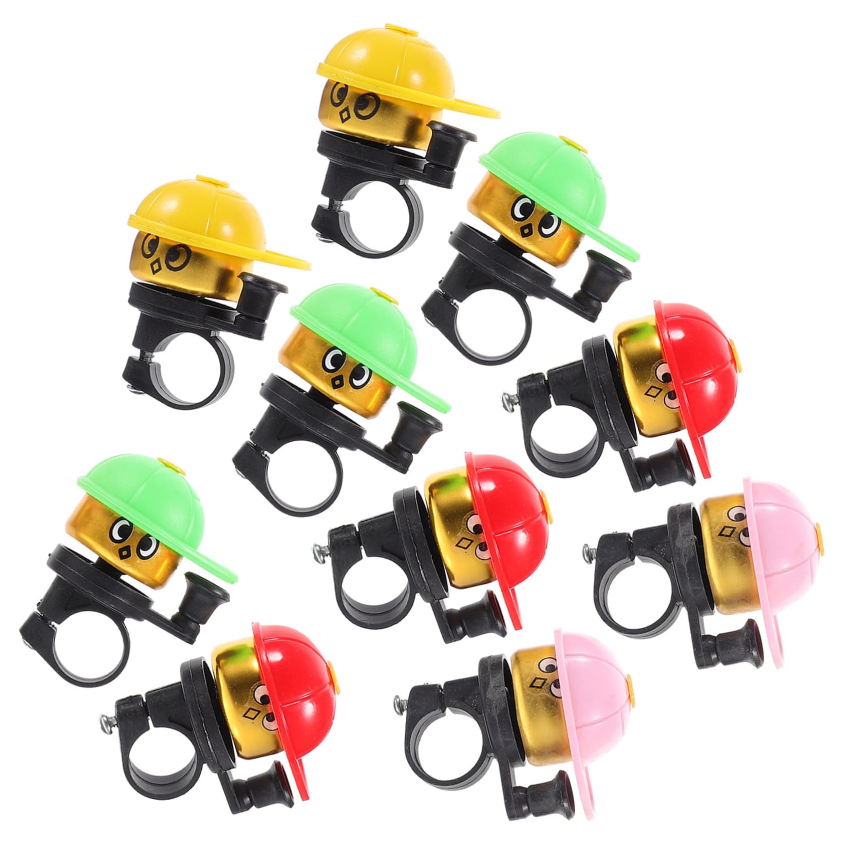 KOMBIUDA 10Pcs Mini Cycling Bells for Durable Ring Bell with Loud Sound Easy to Mount Random Color Accessories for Bicycle Decoration Random Color