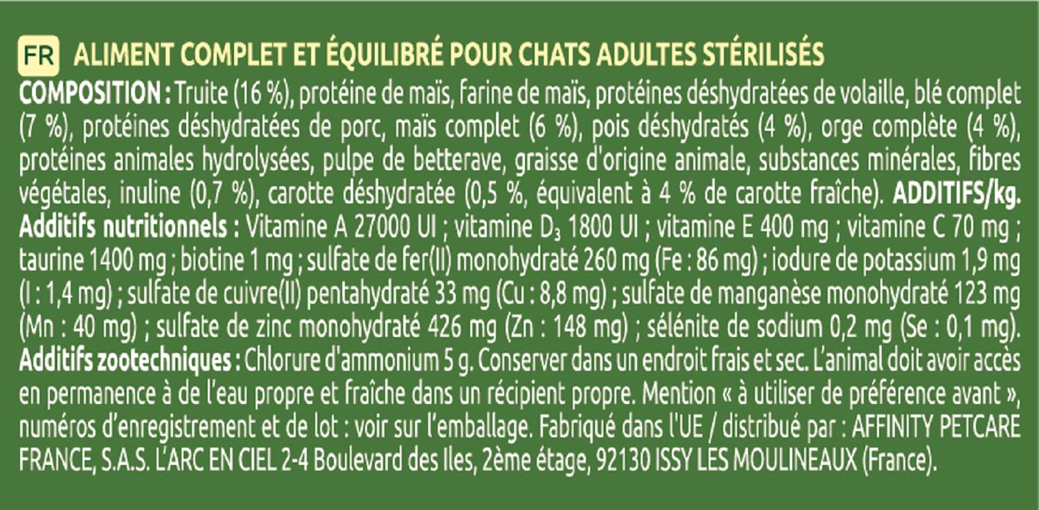 Ultima Croquetas Esterilizadas Sensible a Trucha para Gato: Pack 4 x 1,5 kg - Total 6 kg