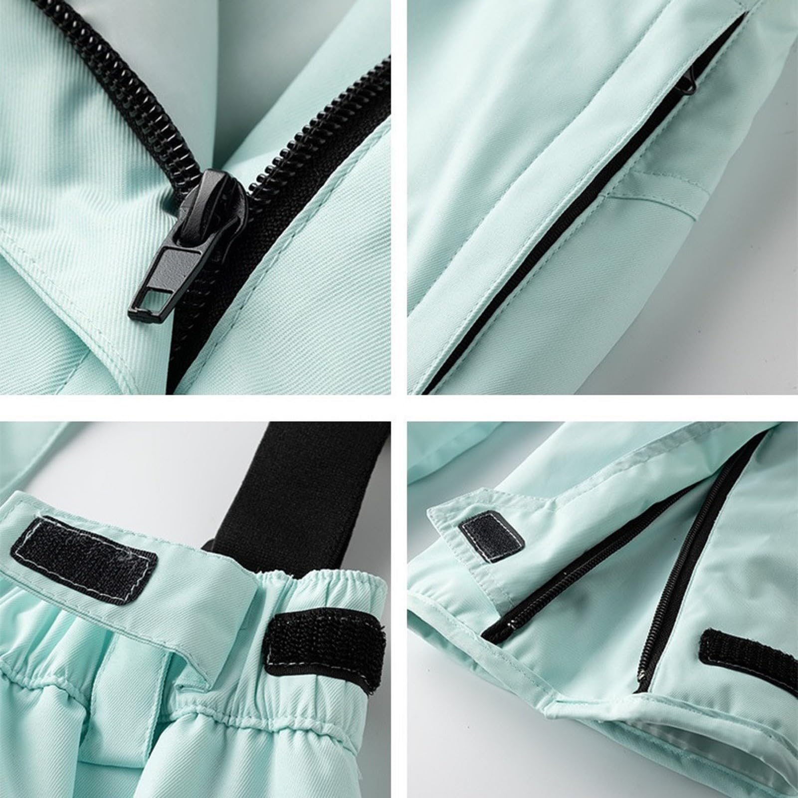 Pantalones de esquí para niños y niñas, pantalones de peto para exteriores, impermeables, resistentes al viento, cálidos, con cremallera y tirantes para esquí