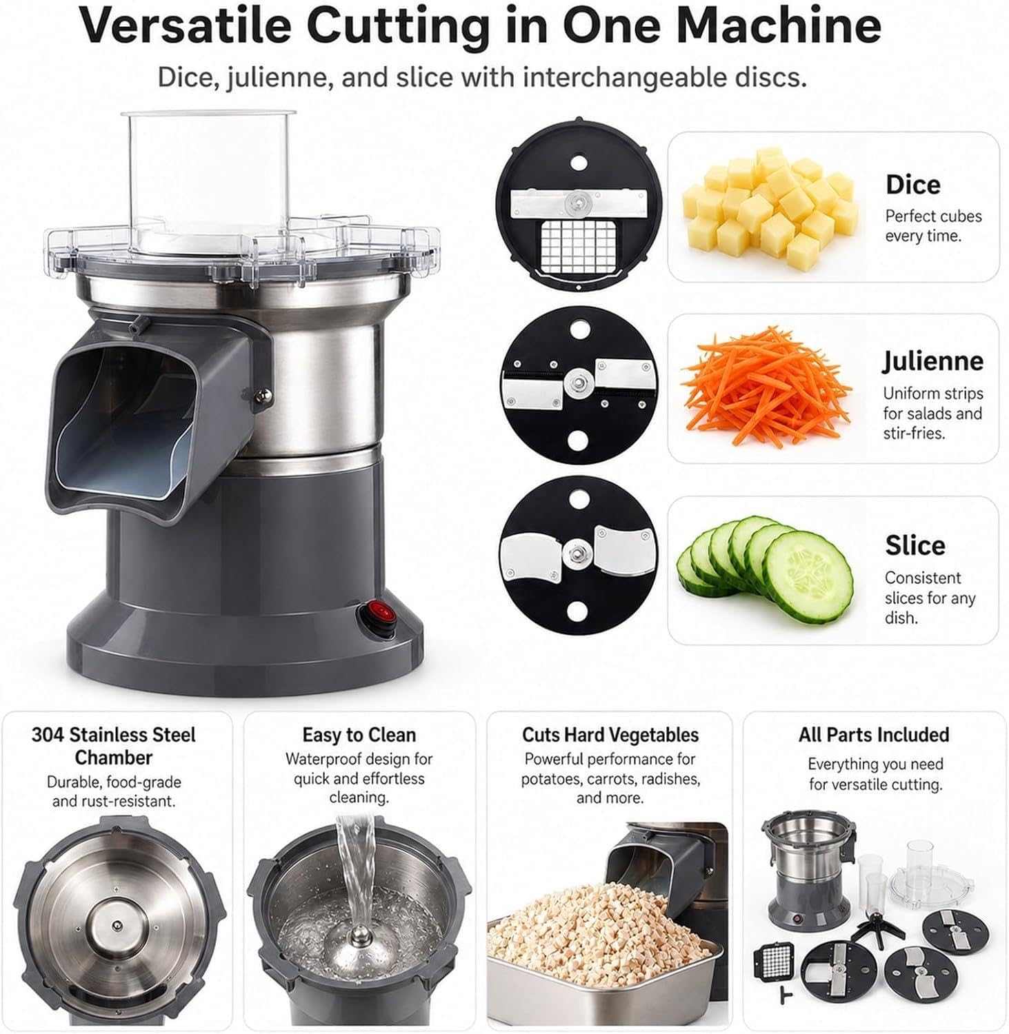 Hachoir à légumes électrique, Machine de déchiquetage automatique