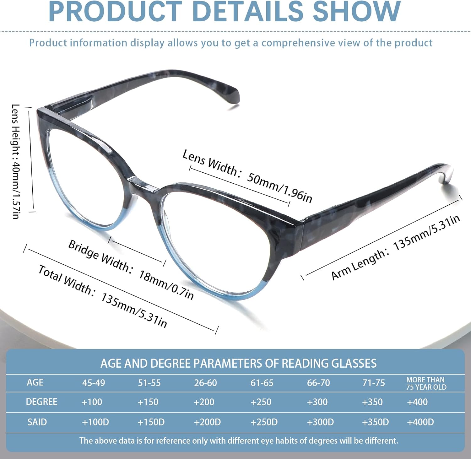 COJWIS Progressive Multifocus Reading Glasses for Women - 3 Pack Computer Readers with Blue Light Blocking and Spring Hinge - Image 2