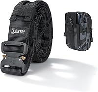 Vista 12 de Cinturón táctico con hebilla Cinturón Molle Cinturón de seguridad con bolsa Cinturón de batalla resistente con bolsa premium