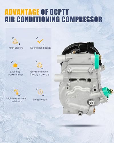 Miniatura 3 de OCPTY Compresor de aire acondicionado CO 10925C para Dodge Attitude 1.6L para Hyundai Accent 1.6L 2006-2012