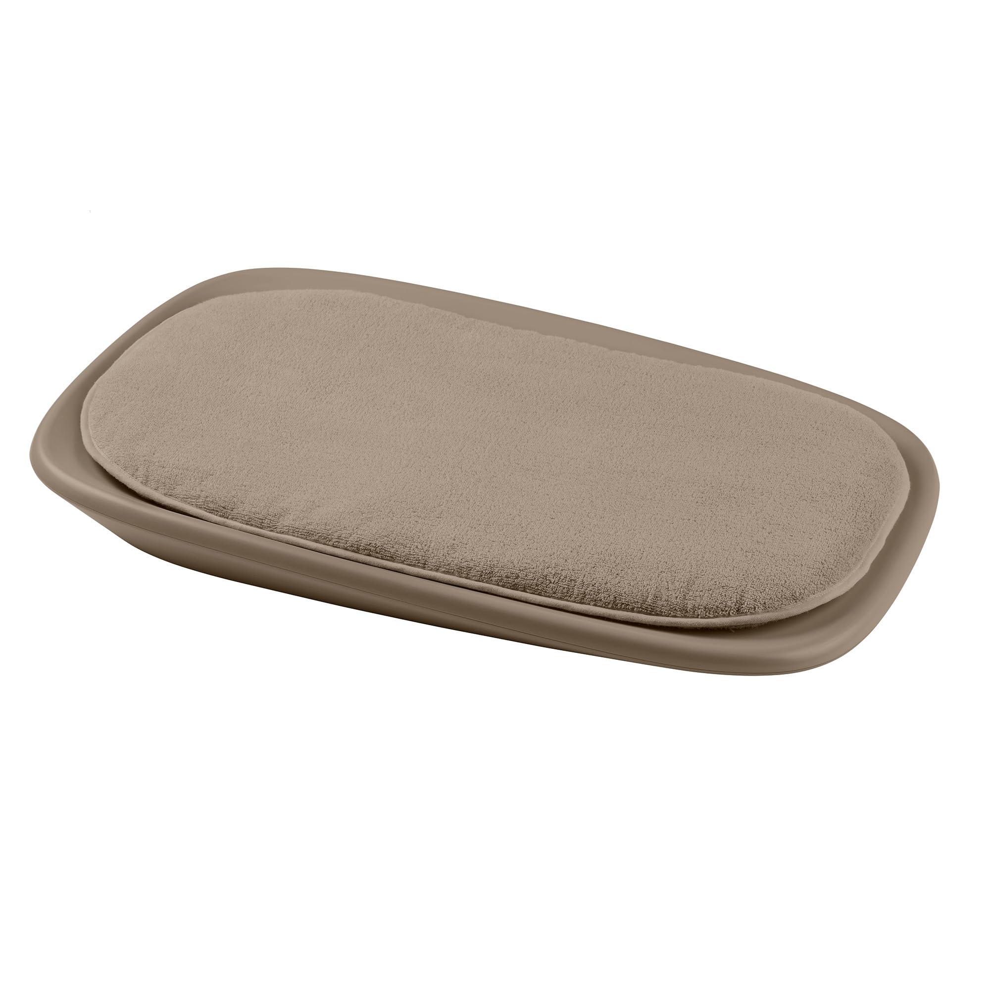 Nattou Coussin pour la Matela à Langer "Softy", Environ 62 cm, Vegan, Coton/Polyester, Care, Taupe