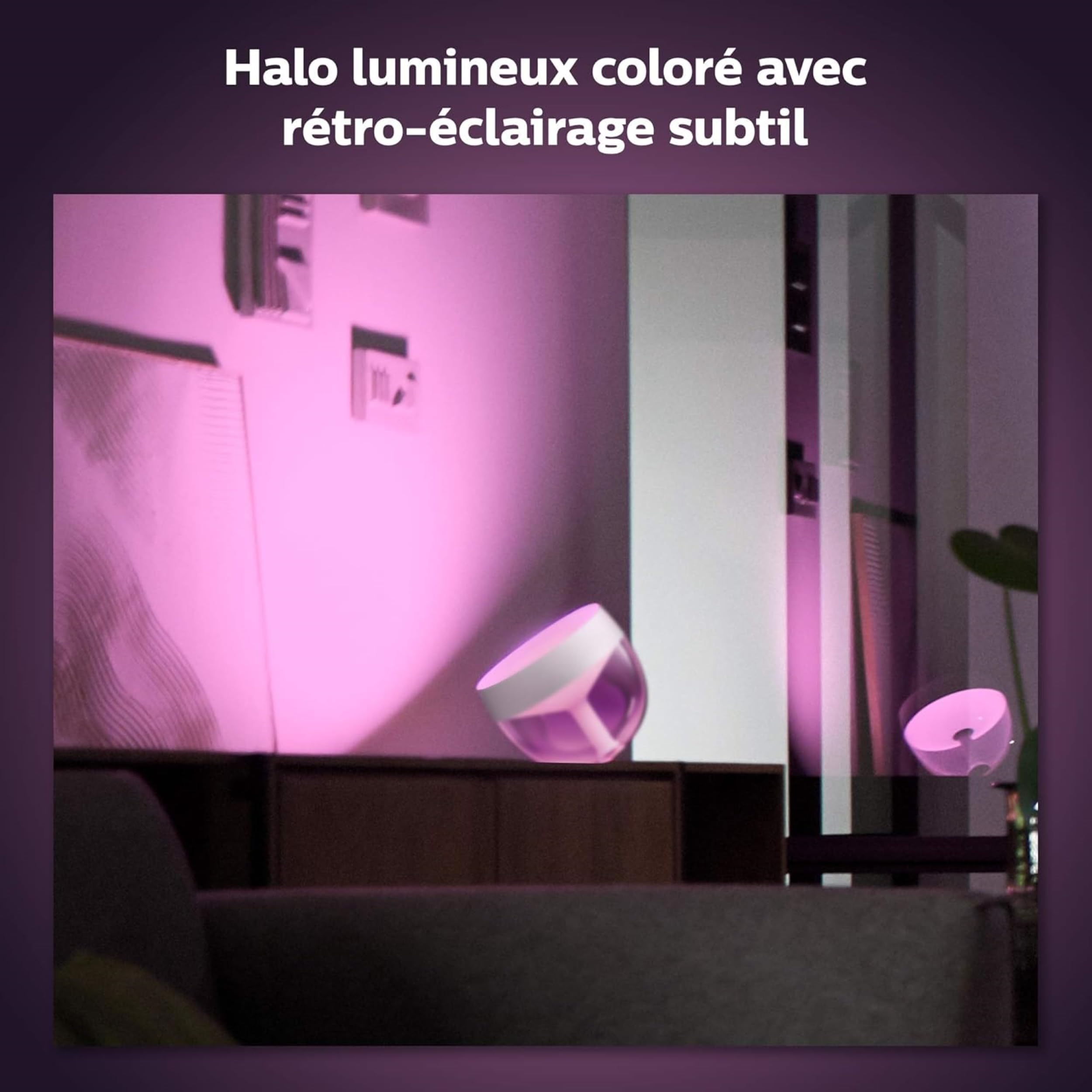 Philips Hue White And Color Ambiance, Iris compatible Bluetooth, Blanc, 8.2W, fonctionne avec Alexa & Go Lampe portable connectée White and Color Compatible Bluetooth, fonctionne avec Alexa