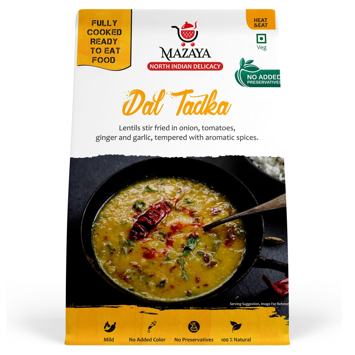 MAZAYA Heat & Eat Fully Cooked Ready to Eat Dal Tadka with No Added Preservatives 100% Natural (Veg 300Grams) (B0C96L5GPF) Amazon Price History, Amazon Price Tracker