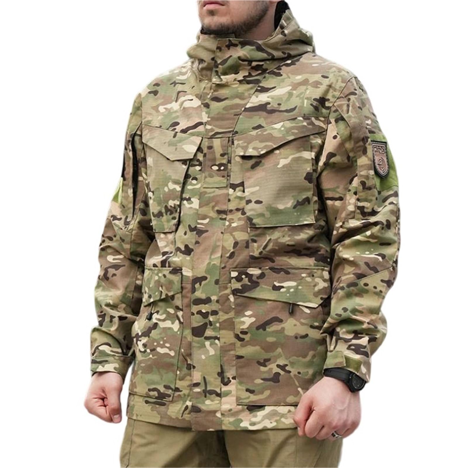 Wojskowa wiatroodporna wodoodporna męska kurtka typu softshell w kamuflażu, kurtka taktyczna, odzież wierzchnia, kurtka myśliwska i turystyczna