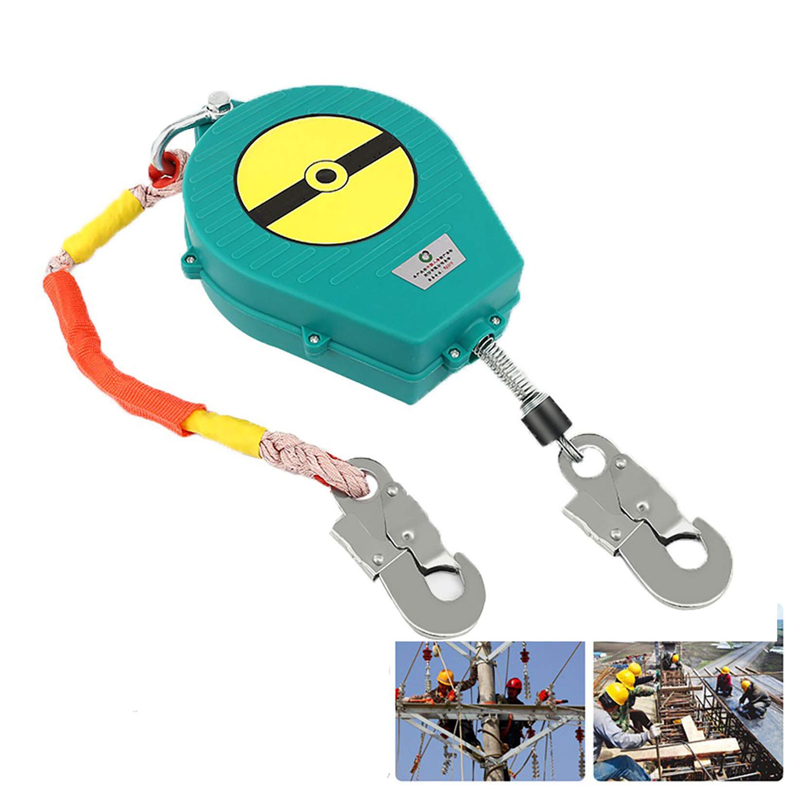 Antichute Rappel Automatique, Protection Antichute Profession Rétractable Équipement de Prévention des Chutes, Charge Maximale 150kg, Ideal pour Toiture et D’échafaudage5m