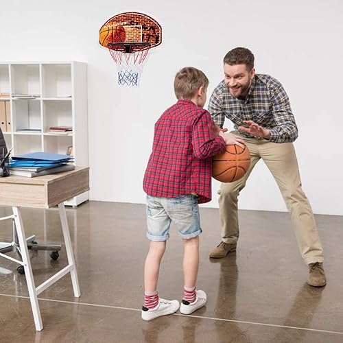 Miniatura 7 de Giantex Aro de baloncesto para puerta, tablero de baloncesto colgante de 29 x 20 pulgadas con red, aro de baloncesto para interiores y exteriores,