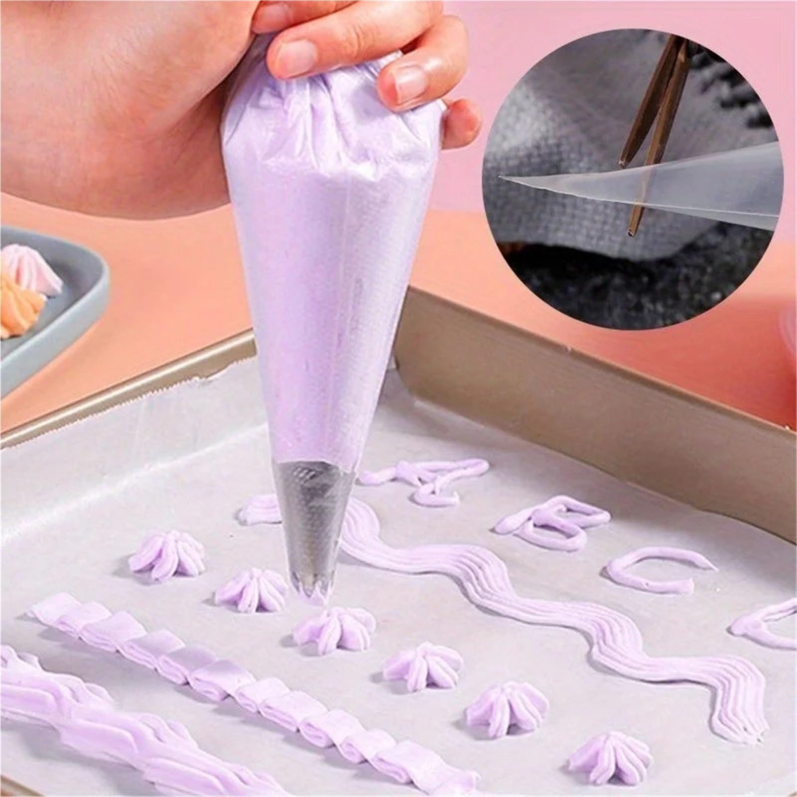 Spritzbeutel, Spritzbeutel, 300 Stück, verdickte Kuchendekoration, Zuckerguss, Cake Pop, transparent