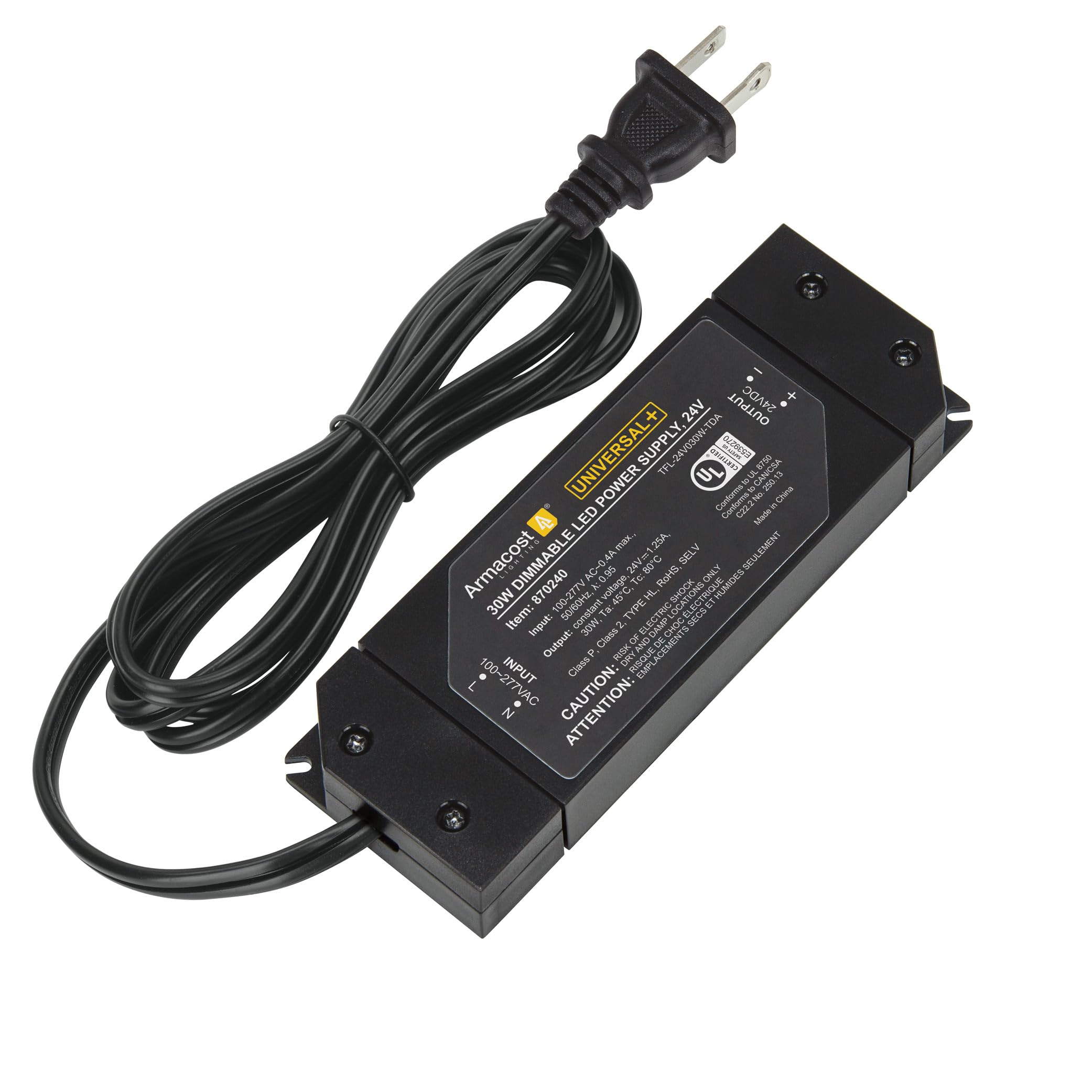 Armacost Lighting 30-Watt Universal+ 24V DC Dimmable LED Driver ELV/MLV/TRIAC 870240