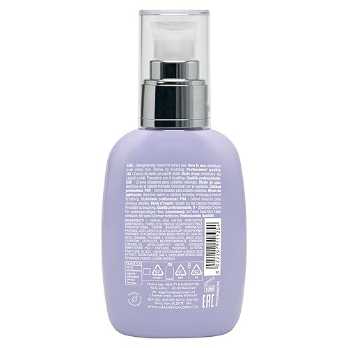 Miniatura 2 de ALFAPARF MILANO Semi Di Lino Crema suavizante, protector del calor + crema de secado por soplado para alisar y dar volumen al cabello, productos
