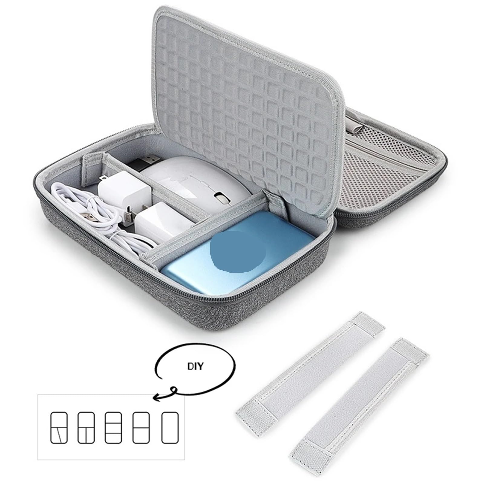 Borsa organizer per cavi, capacità 2 pezzi(Black)