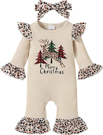 KOSUSANILL Newborn Baby Girl Bunny Romper - Long Sleeve Waffle Zipper Jumpsuit With Headband (Blue, 0-3 Months)