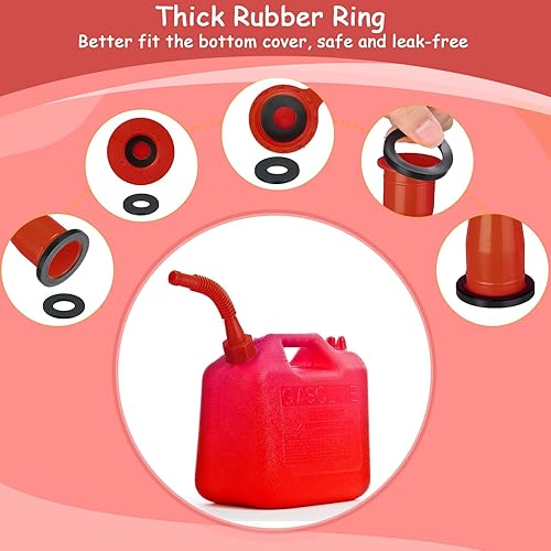 Miniatura 5 de BBTO Kit de 12 boquillas de repuesto para latas de gas con tapas de collar de tornillo, tapón de junta y 2 tipos de boquillas flexibles para latas