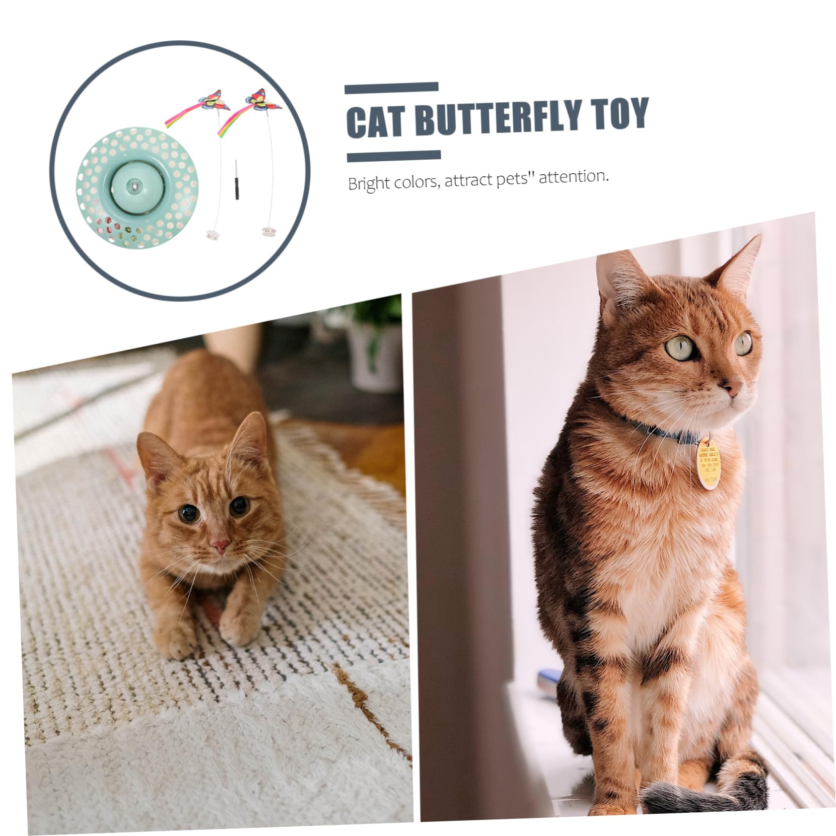 Happyyami 1satz Interaktives Katzenspielzeug Mit Rotierender Schmetterlingssimulation Und Katzenminze Elektrisches Spielzeug Für Katzen Fördert Aktives Spielen Und Bindung Für