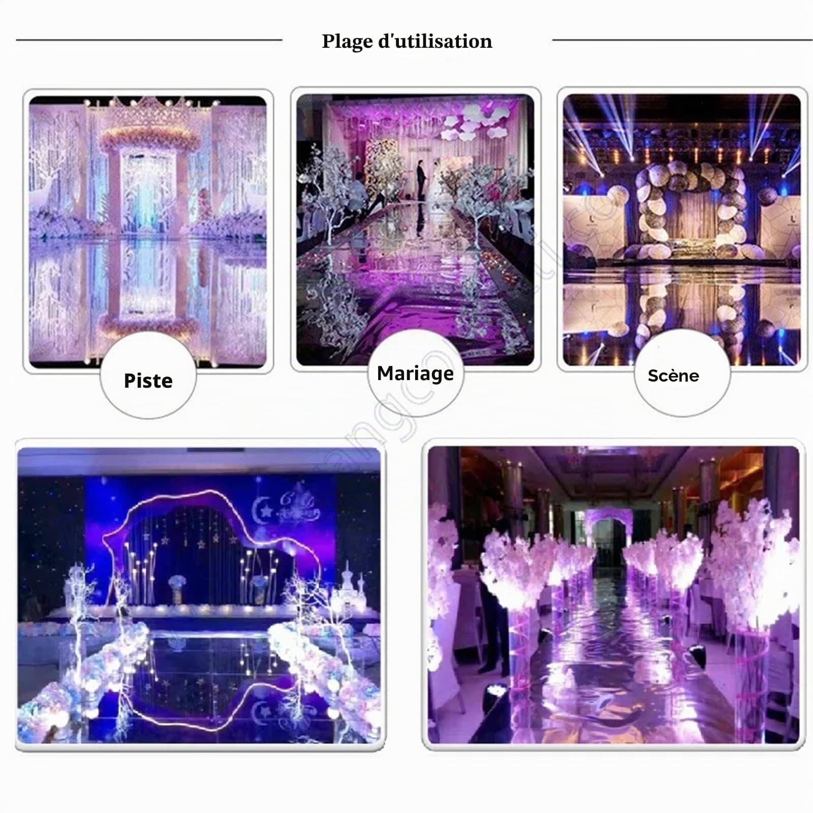 Tapis Miroir Argenté Pour Événement De Mariage, Allée De Mariage, Décoration De Sol