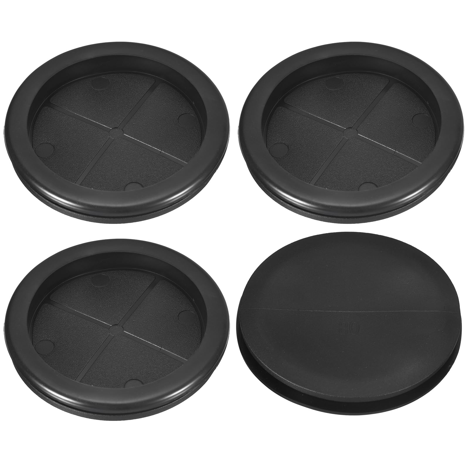 Œillet en caoutchouc de 80 mm à trou unique flexible pour gaine et câblage noir