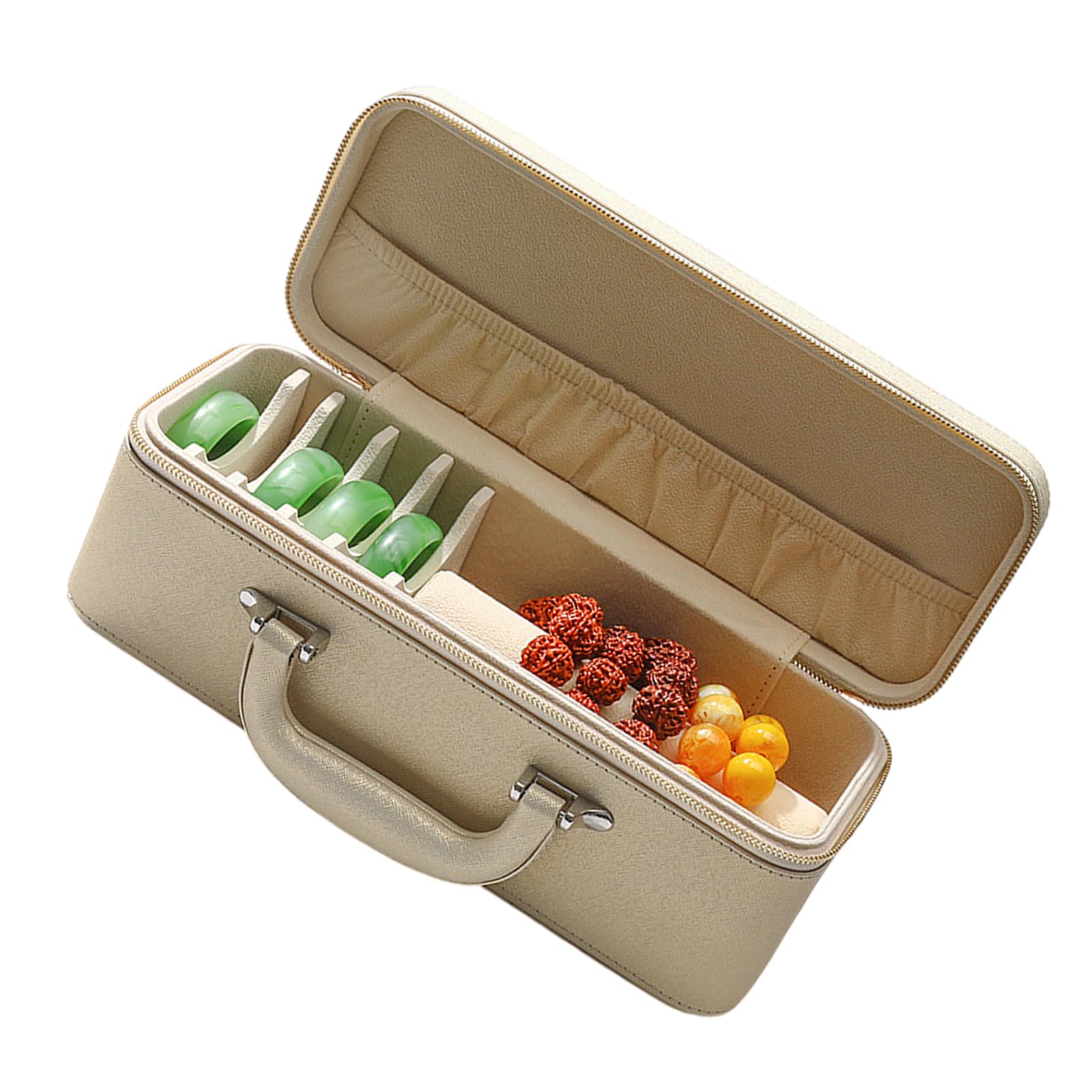 Msioytog C Pu Leather Jewelry Organizers Small Jewelry Ontainers Portable Ase Leather Texture For Bracelets And Bangles Display Tray
