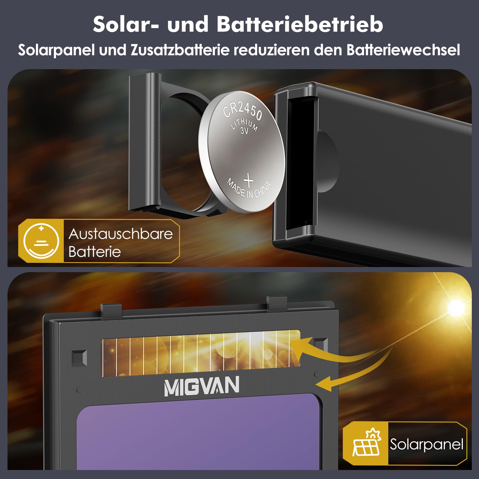 Schweißhelm Automatik 0,1 ms Abdunkelung,True-Color Schweißmaske, 100×82 mm Sichtfeld, Solar Batterie, Welding Mask, DIN 4/5-9/9-13, Schweisshelme für MIG TIG MMA ARC Schleifen H21