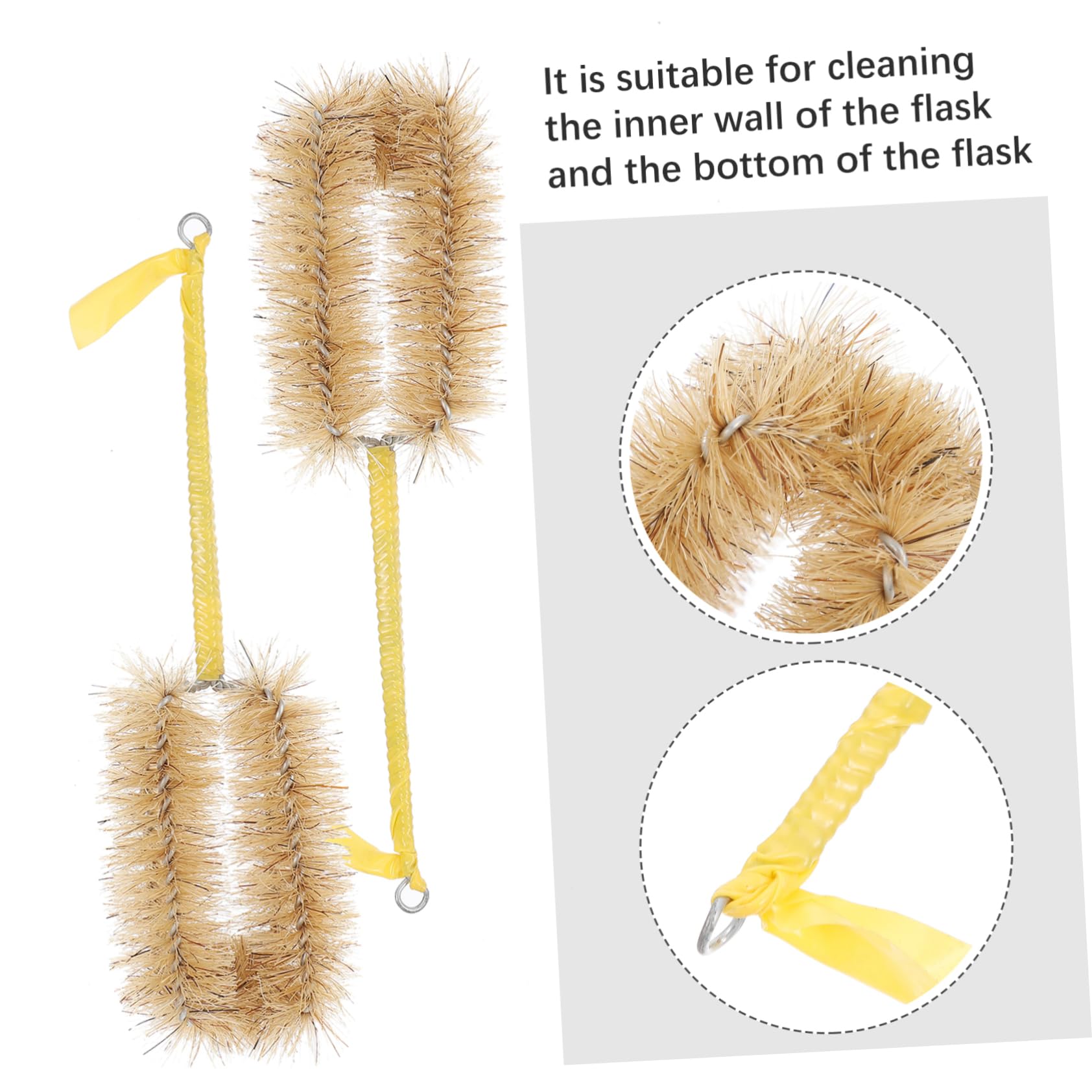 BEBEMOKO 4pcs Beaker Brush Laboratory Cups Brush Kitchen Cleaning Brush Pipecleaners Erlenmeyer Cleaning Chemical Experiment Flask Brush Tube Cleaning Brush Water Bottle Bristles Pig Hair