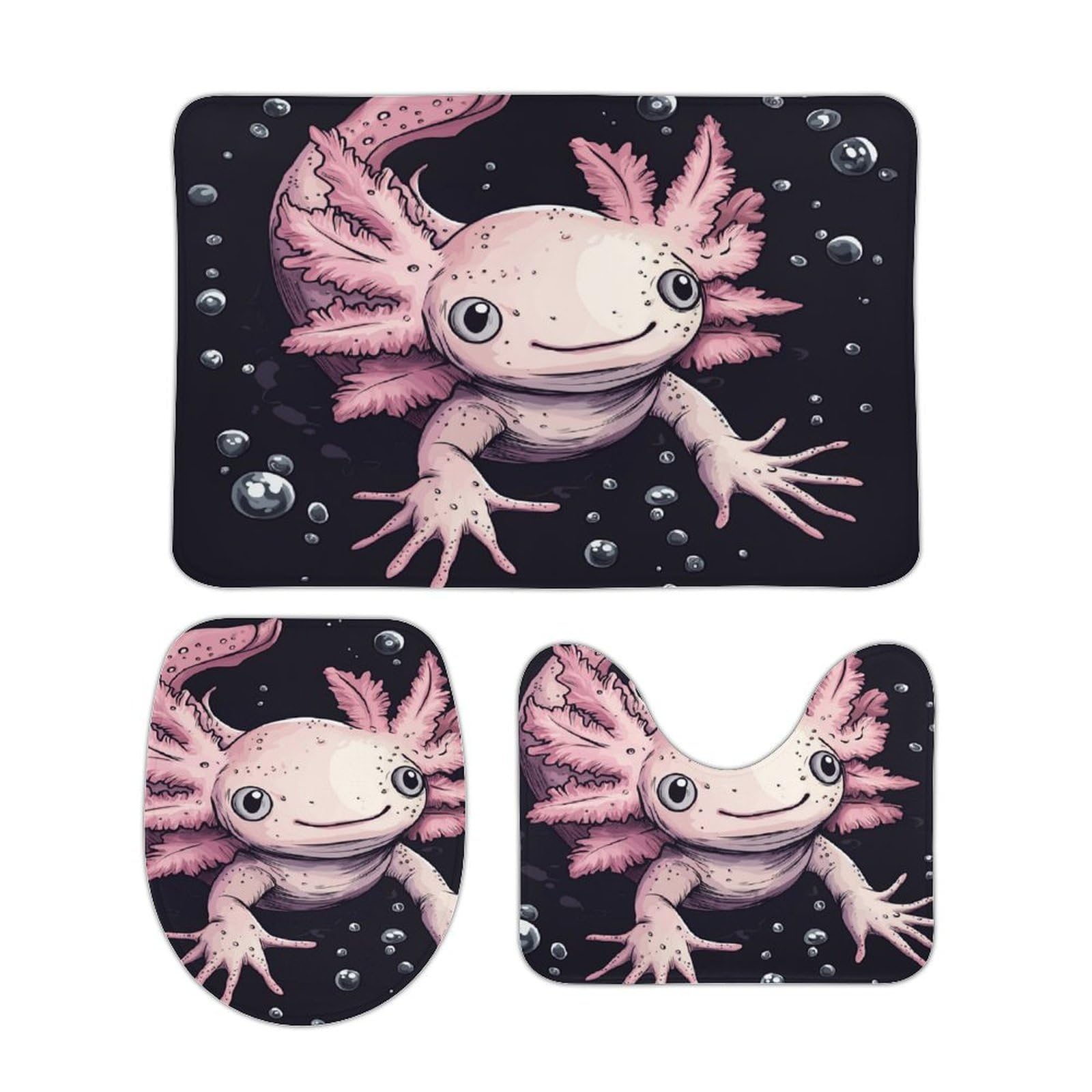 Tapis de salle de bain et tapis de WC en U absorbants contre les sols humides et froids