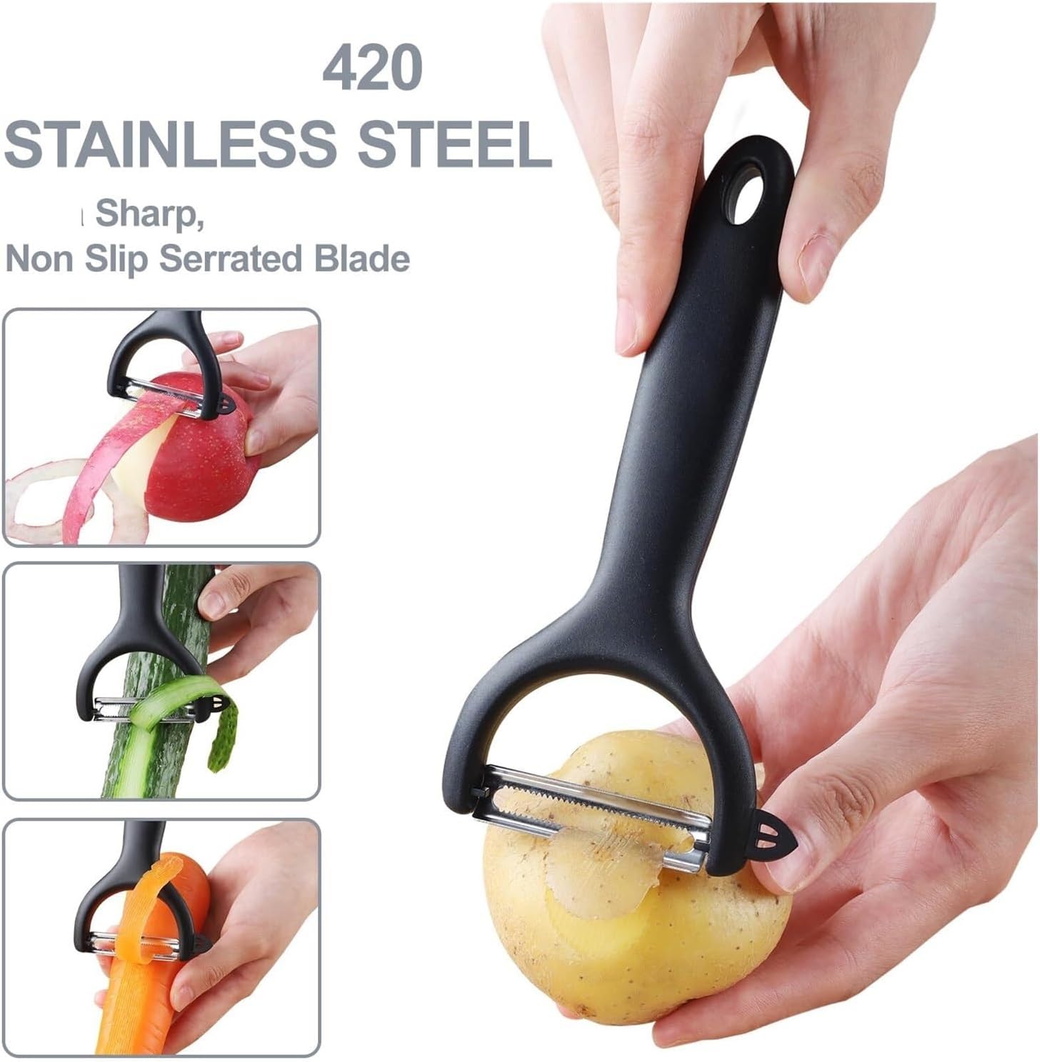 Fit for Safe Mandoline Slicer for Kitchen, Manual Adjustable Thickness Vegetable & Potato Chip Slicer, Fast Veggie Salad Chopper – Light Gray((Slicer+Chopper) Gray)