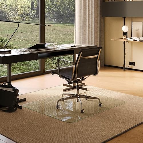 Modern Chair Mat Co. CM-4660-C Office Desk Glass Chair Mat cover