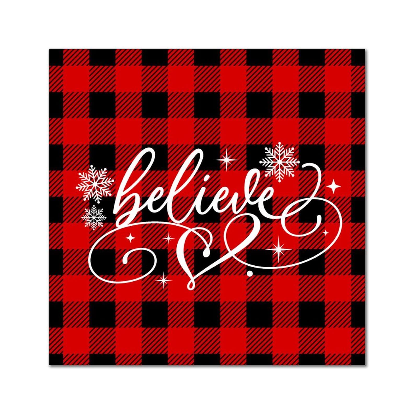Plaque en bois Let It Snow pour créer une ambiance chalet cosy au salon