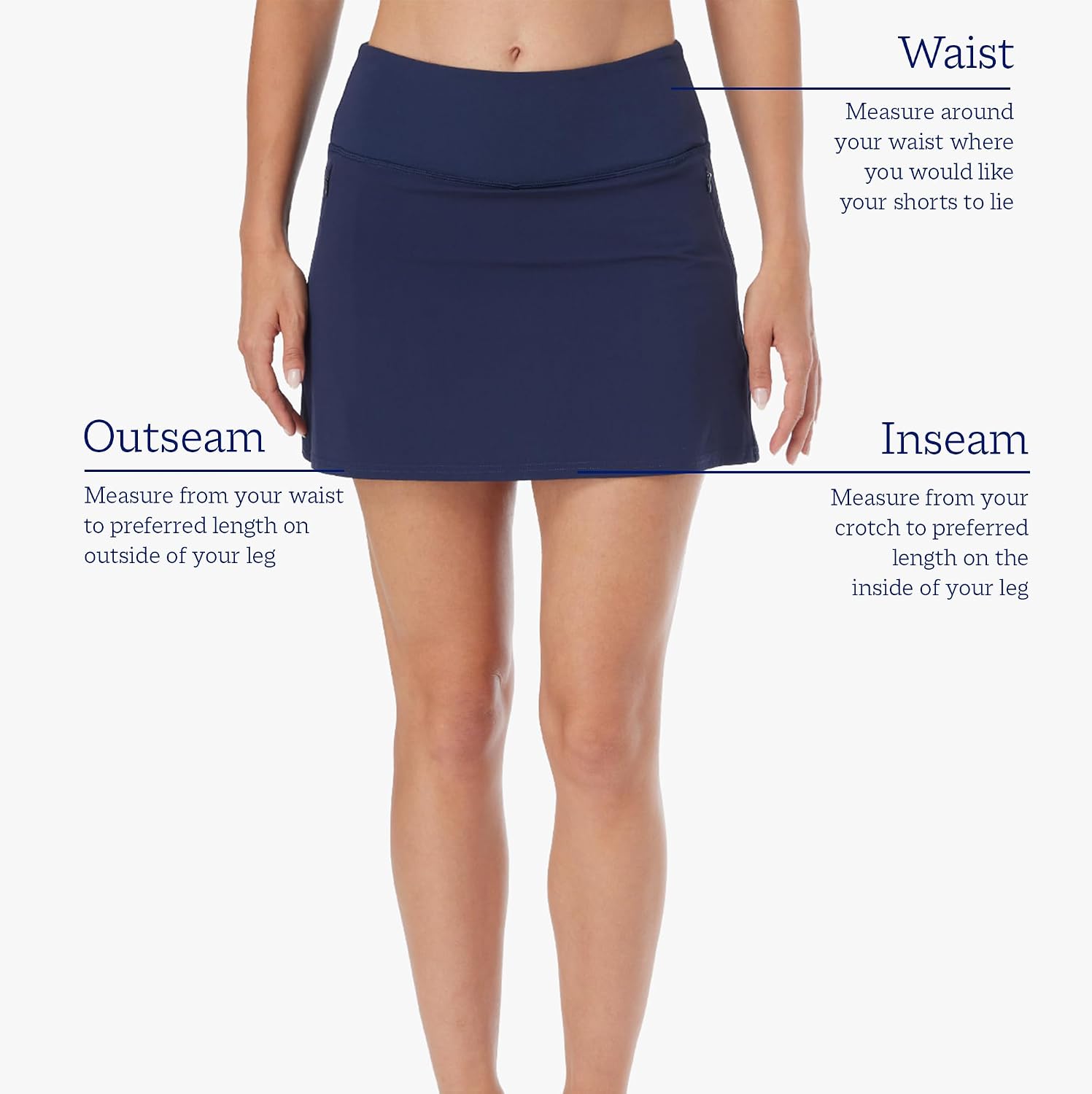 Fair Harbor The Corliss Skort –– Women's Athletic Skort –– Quick Dry Fabric with Invisible Zipper Pockets