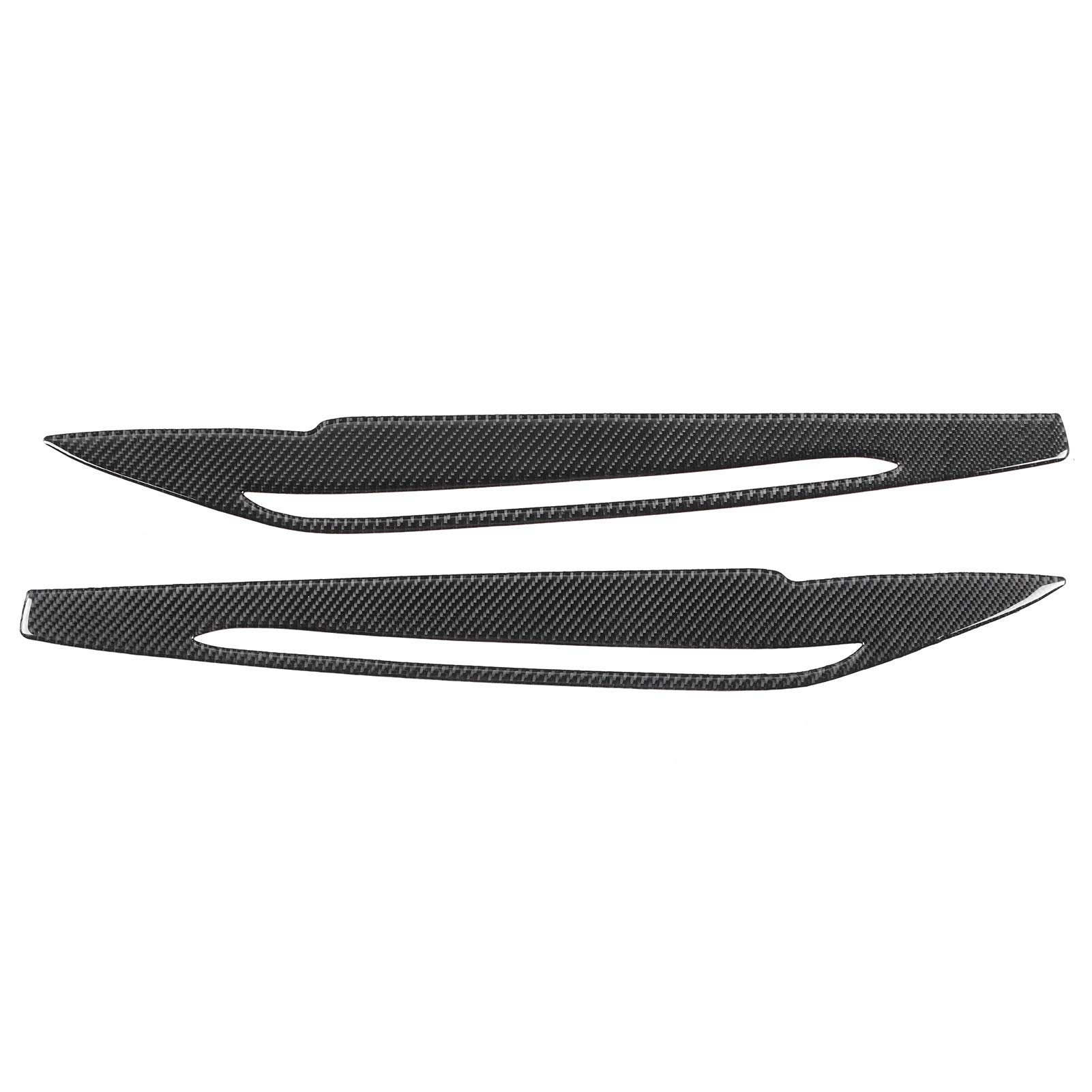 Scheinwerfer Augenbraue, Scheinwerfer Augenbraue, Qiilu Carbon Auto Styling Frontscheinwerfer Augenlid Fit für X5 X6 F15 F16 2014-2018 (2Pcs)