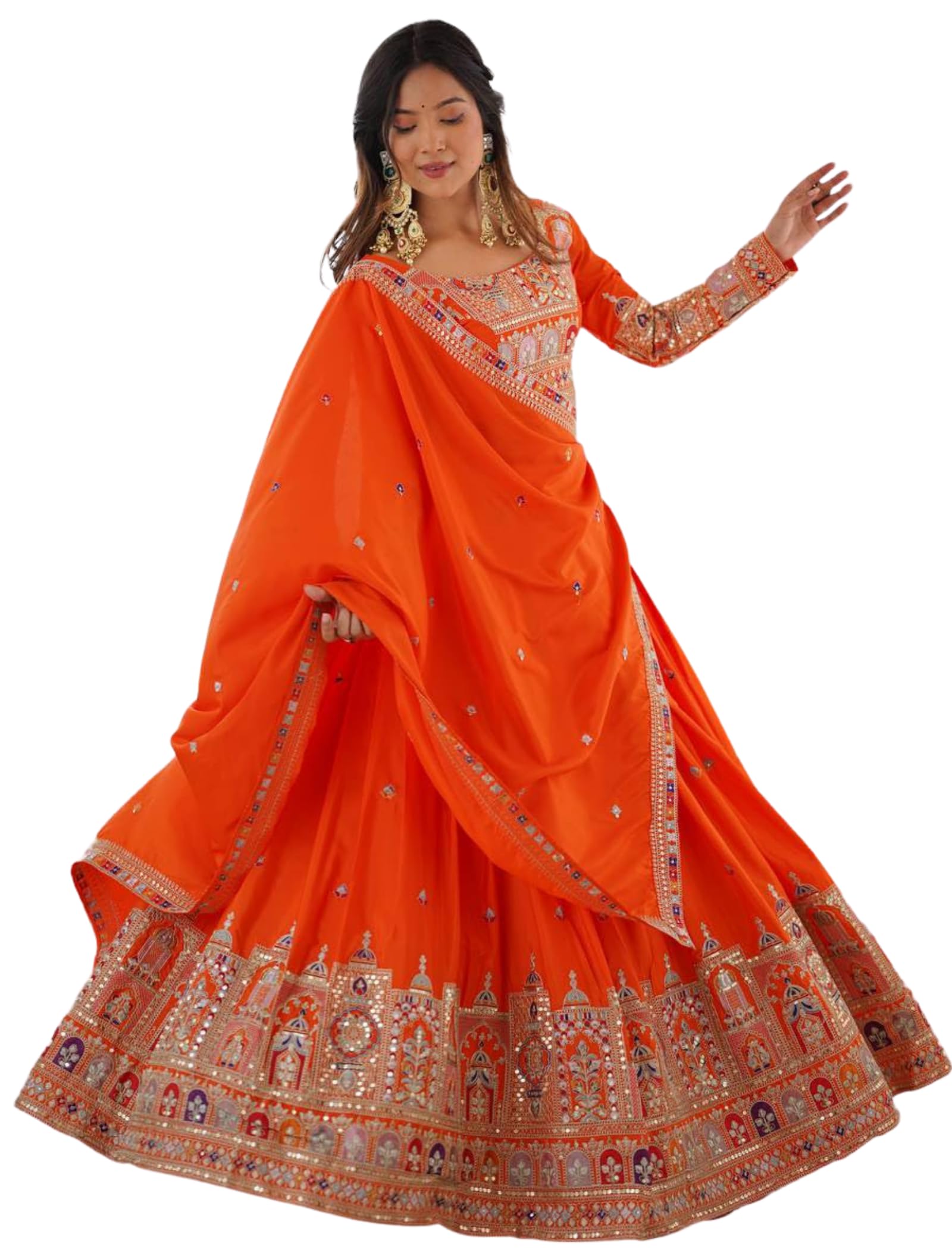 Women's Natural Silk Coding Dori With Sequence Embroidery Work Semi Sttiched Lehenga Choli Set For Wedding-image-29