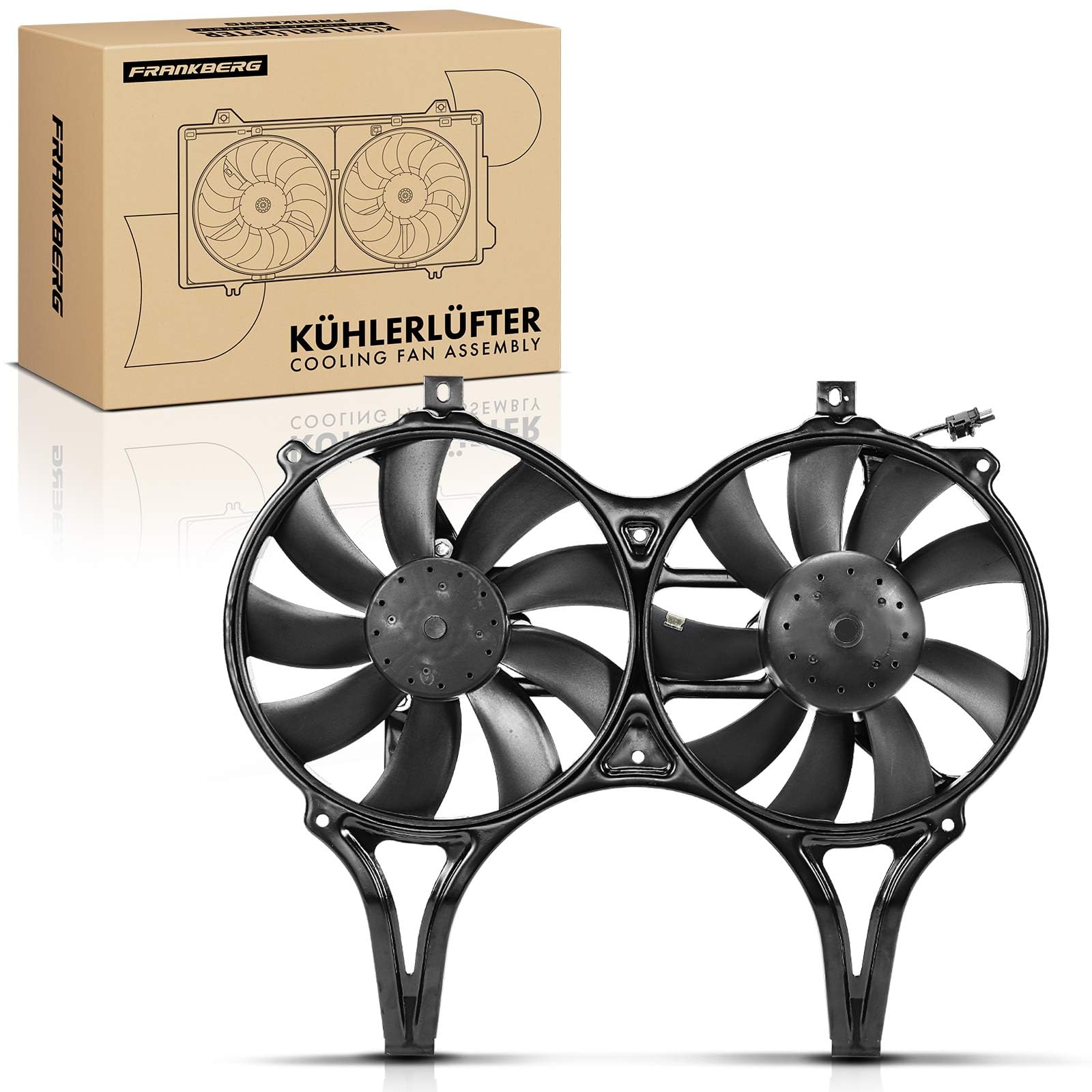 Frankberg 1x Lüfter Motorkühlung Kühlerlüfter Kompatibel mit E-Klasse W210 2.0L-5.4L 1995-2002 E-Klasse T-Model S210 2.3L-5.4L 1996-2003 E-Klasse Pritsche/Fahrgestell VF210 1996-1998