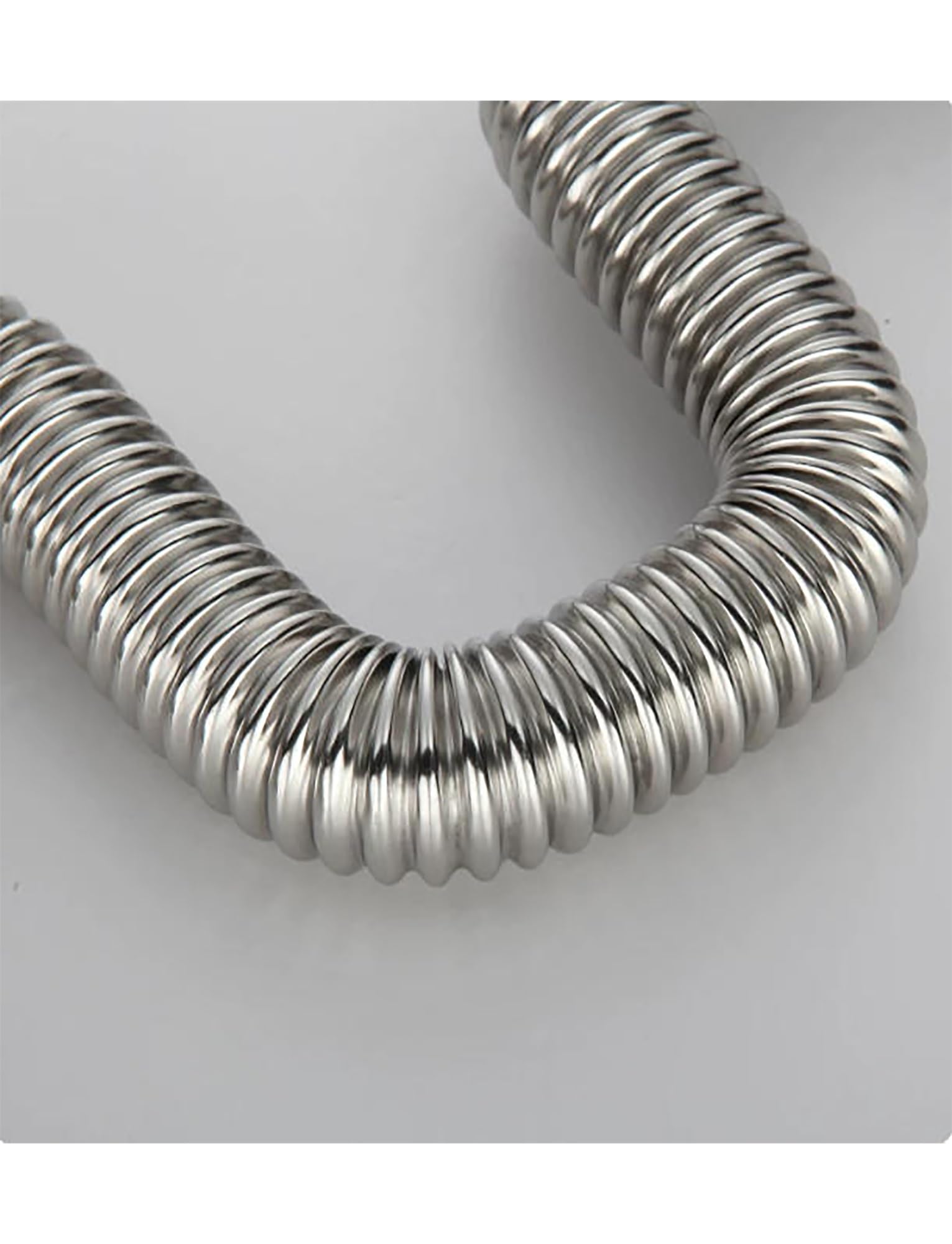 Manguera de metal flexible corrugado de acero inoxidable 304, para tuberías industriales (11.8 pulgadas)