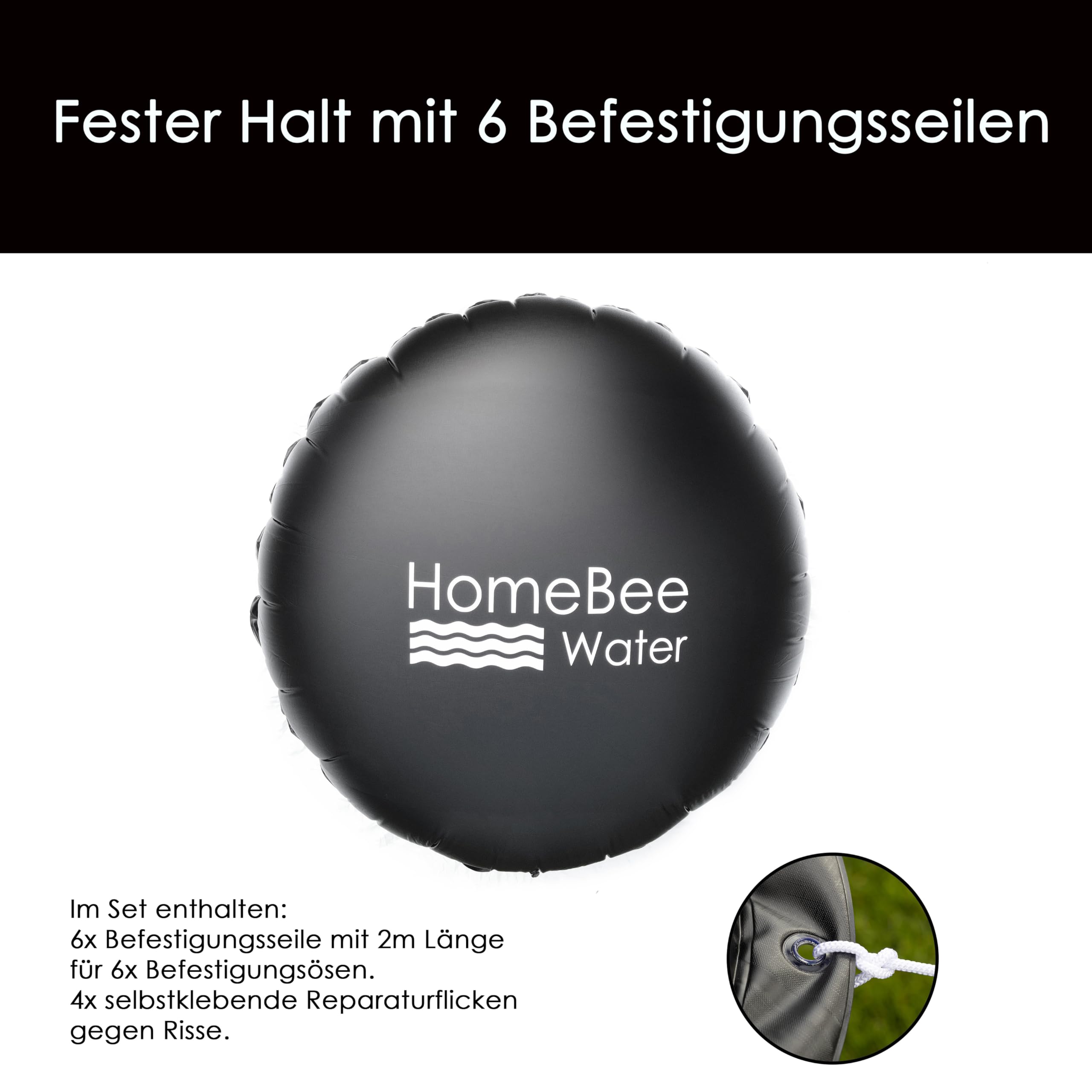 Poolkissen Winter XXL (3 Meter Durchmesser) - Winterkissen für die Poolabdeckung - Winterfeste Abdeckung - Kissen für Pool, Luftkissen, Poolpolster, Überwinterung