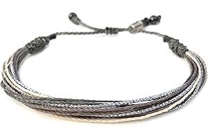 Handmade Chaco Canyon Jewelry Grey String Bracelet with Hematite