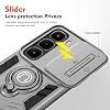 Compatible con Funda para Infinix Hot 60 Pro+ 4G, Funda Protectora para Infinix Hot 60 Pro Plus 4G X6886 con Tapa Deslizante para Cámara Integrada + Anillo para Dedo, Gris 5