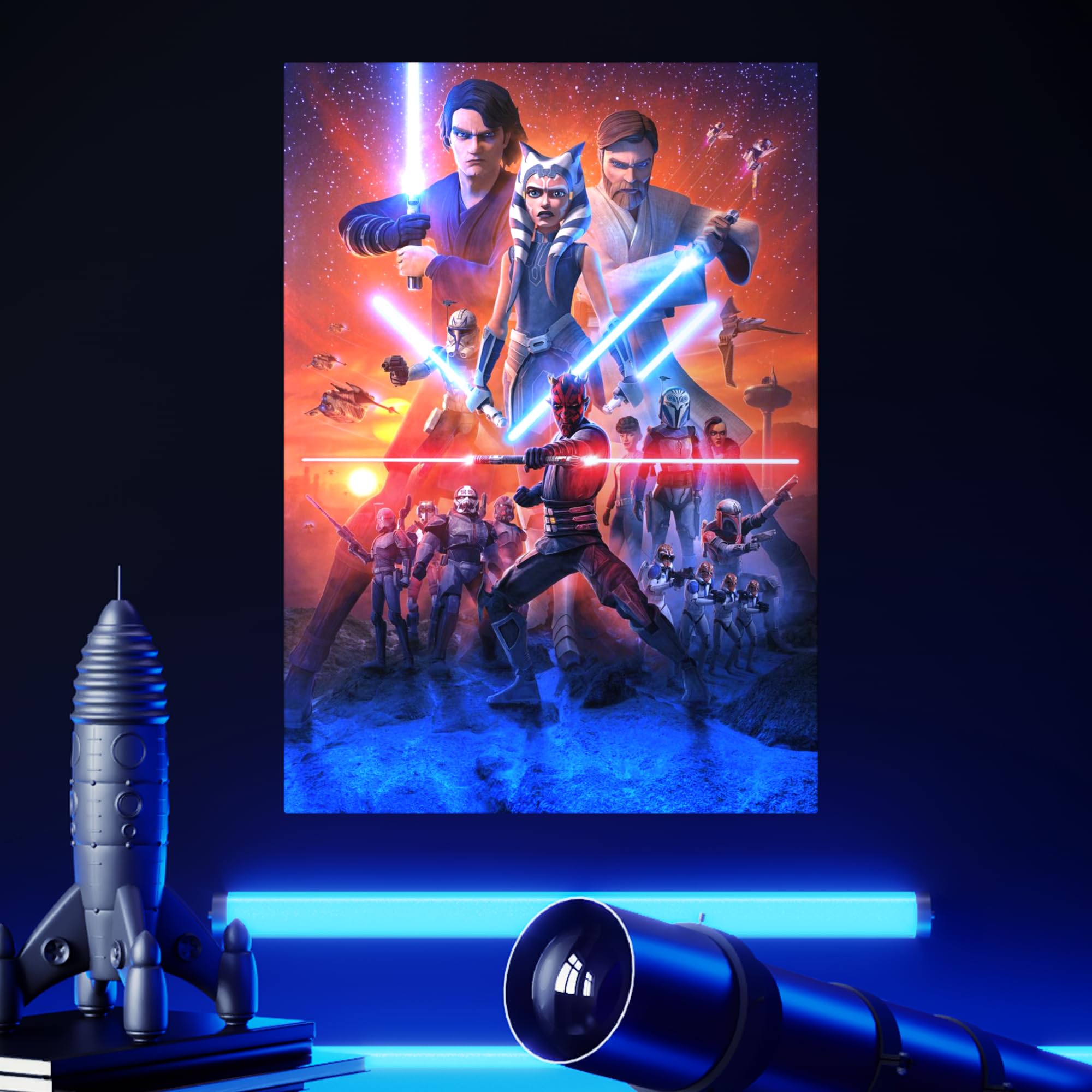 Amazon.com: Displate Metal Poster Star Wars - Ahsoka Tano - Clone