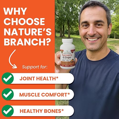 Miniatura 3 de Suplemento de cúrcuma y jengibre, cúrcuma orgánica y bioperina, 95% curcuminoides para apoyo articular y digestión | Extracto de pimienta negra de