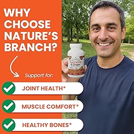 Turmeric and Ginger Supplement | Organic Turmeric & BioPerine | 95% Curcuminoids, Joint Support High Absorption Black Pepper Extract and Curcumin | Made in USA, Vegan Pills, Extra Strength 90 Capsules