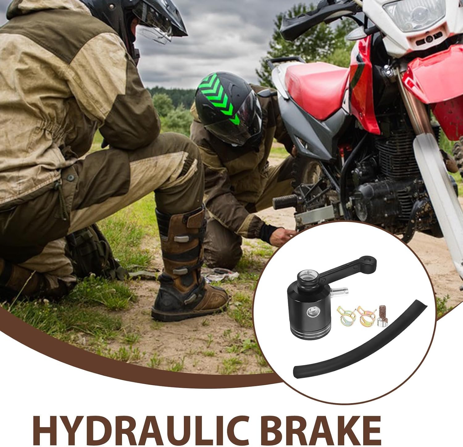 Motorcycle Hydraulic Brake Fluid Tank Aluminum Alloy Oil Reservoir Black Front Brake System Part for Motorcycle Modification Replacement