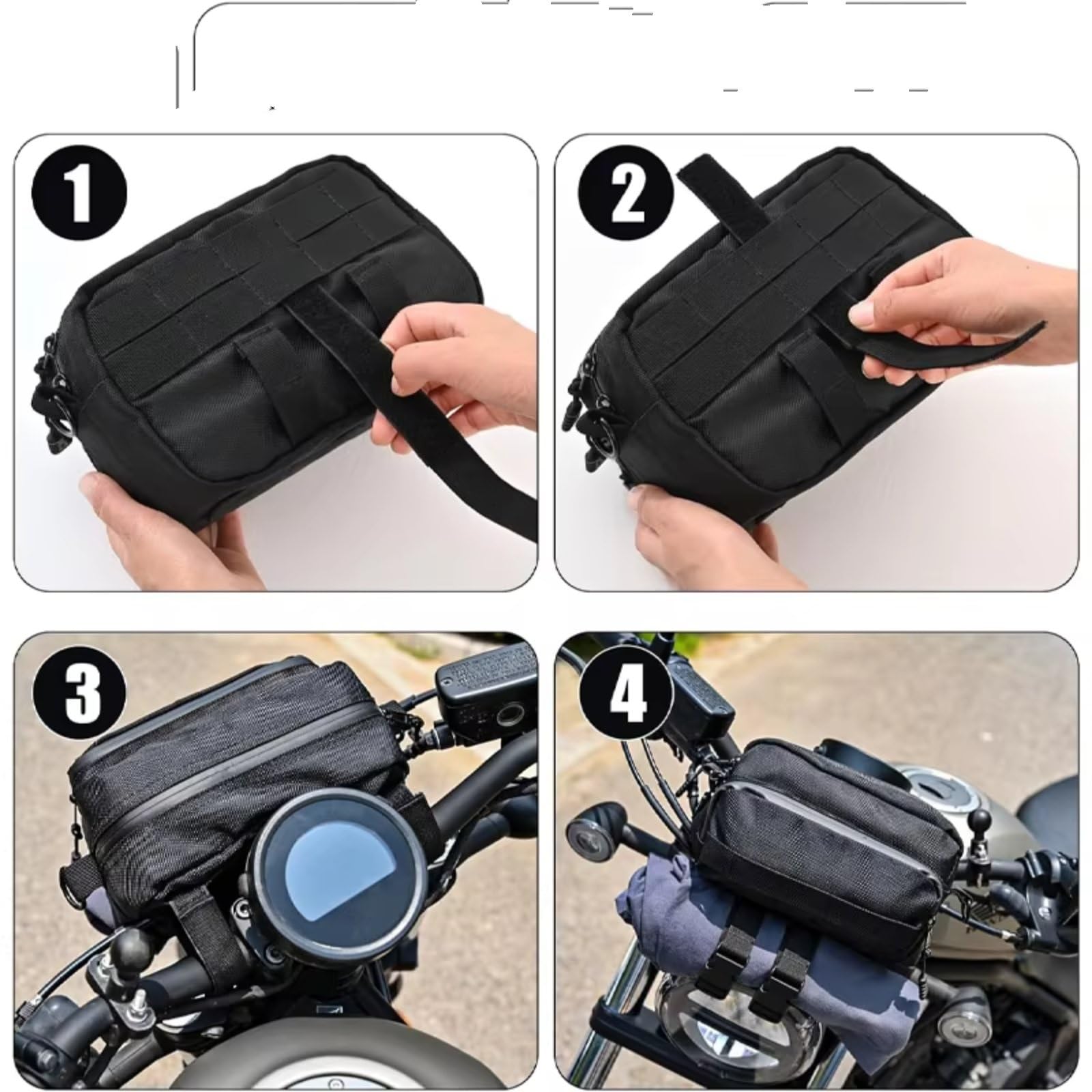Compatibile Con Yamaha Per MT01 Per FZ 07 Per MT07 09 Per MT09 Borsa Portaoggetti Anteriore Moto Manubrio Bar Pacchetto Borse Attrezzi Sacche Moto