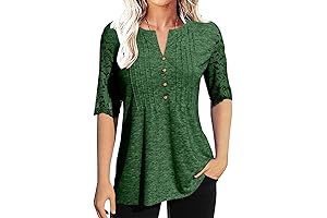 Women's Pleated Solid Lightweight Half Sleeve T-Shirt