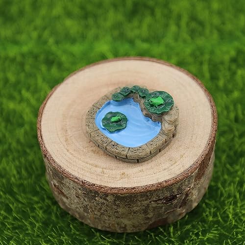 Miniatura 5 de ECSiNG Estanques de casa de muñecas en miniatura de resina de paisaje de hadas para estanques de jardín, accesorios de decoración de acuario para