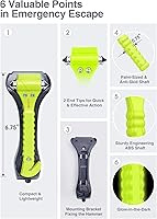 Vista 4 de Luxtude Cortador de cinturón de seguridad para romper ventanas, interruptor de ventana de coche