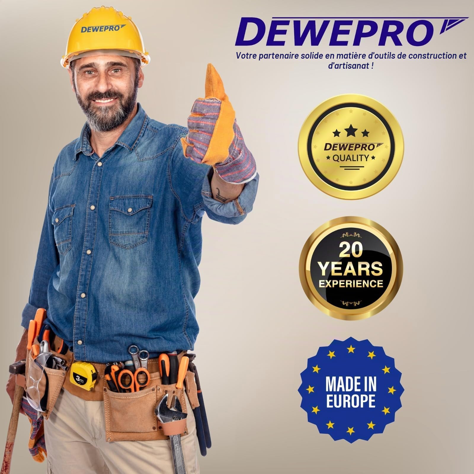 DEWEPRO® Lot de 3 Rouleaux d'enduit de remplacement pour mastic - Outil d'étalement de haute qualité pour une application uniforme – Spatule à rouleau de 230 mm de large